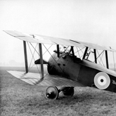 Photograph of Sopwith Camel, 'Dunning' (E4374), named after the parish which raised the money for its purchase as part of a Scottish War Savings Committee campaign, APril 1918 (Crown Copyright, National Records of Scotland, NSC1/393/13) 