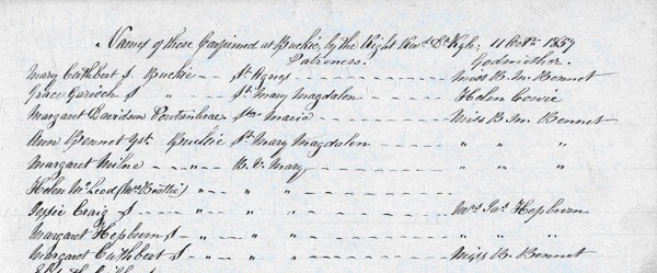 Example from a confirmation register 