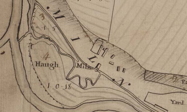 Detail from plan of Millhill, Aberdeenshire, depicting a ‘miln’ (watermill) National Records of Scotland, Crown copyright, RHP2249