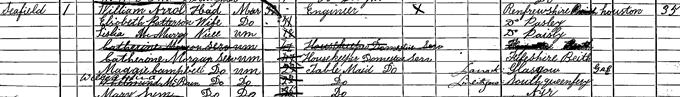 1891 Census record for William Arrol