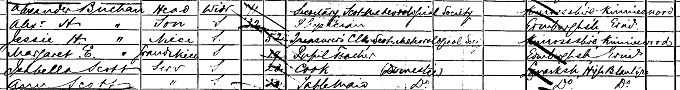 1901 Census record for Alexander Buchan