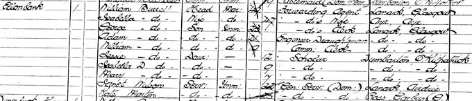 1881 Census record for William Burrell