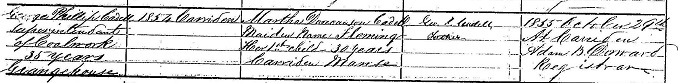 Birth entry for Grace Cadell part 2