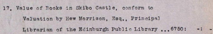 Detail from page 479 of the inventory of Andrew Carnegie's estate
