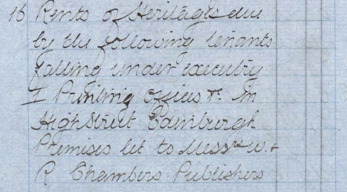 Inventory of William Chambers