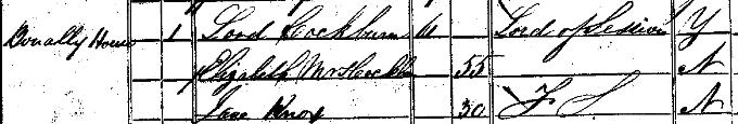 1841 Census record for Henry Cockburn