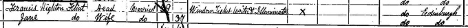 1891 Census record for William Russell Flint, page 4