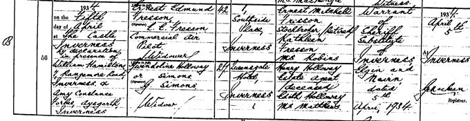 Marriage entry for Edmund Fresson