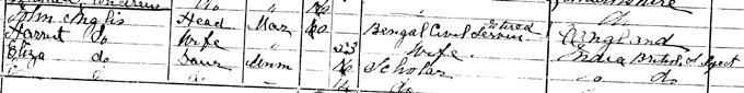 1881 Census record for Elsie Inglis, page 12
