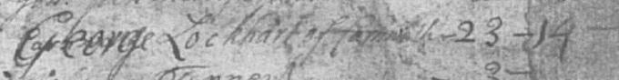 Burial entry for George Lockhart of Carnwath - Carnwath