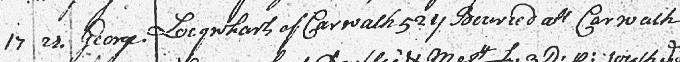 Death and burial entry for George Lockhart of Carnwath - Edinburgh