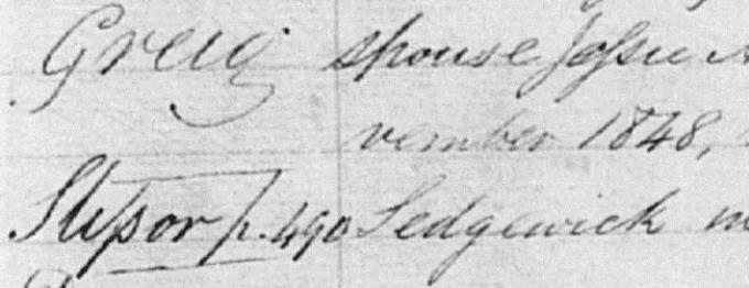 Reference to birth and baptism entry for Mary Slessor