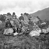 Photograph of a picnic party at Elleric in Glen Creran, 1866 (Crown Copyright, National Records of Scotland,GD1/1208/1/13)
