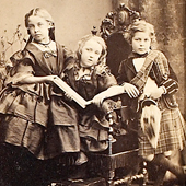  Photograph of a Victorian carte de visite, portrait photograph of the Baring children, little boy in kilt, not dated (Crown Copyright, National Records of Scotland, GD268/1045/15b)