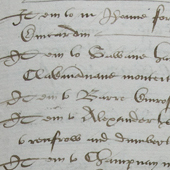 Image of an extract from the Treasurer’s Accounts recording payments to royal messengers to perform their duties, including an instruction to recruit mariners from Fife to take Mary to France, July 1548 (Crown Copyright, National Records of Scotland, E21/42 page 291)