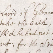 Image of  a copy letter from Sir Thomas Livingston to Lt Col James Hamilton, deputy governor at Fort William, ordering the massacre of Macdonald of Glencoe and his clan, 23 January 1692 (Crown Copyright, National Records of Scotland, GD406/1/9679)