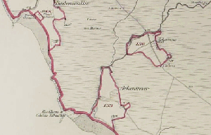 Section of Lochbroom Parish, Ross and Cromarty, as mapped by IRS Surveyors, showing delineations of separate crofts (National Records of Scotland, IRS126/16).