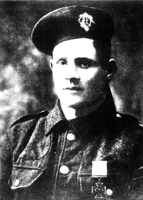 Private Robert Dunsire wearing his VC, circa 1915 
