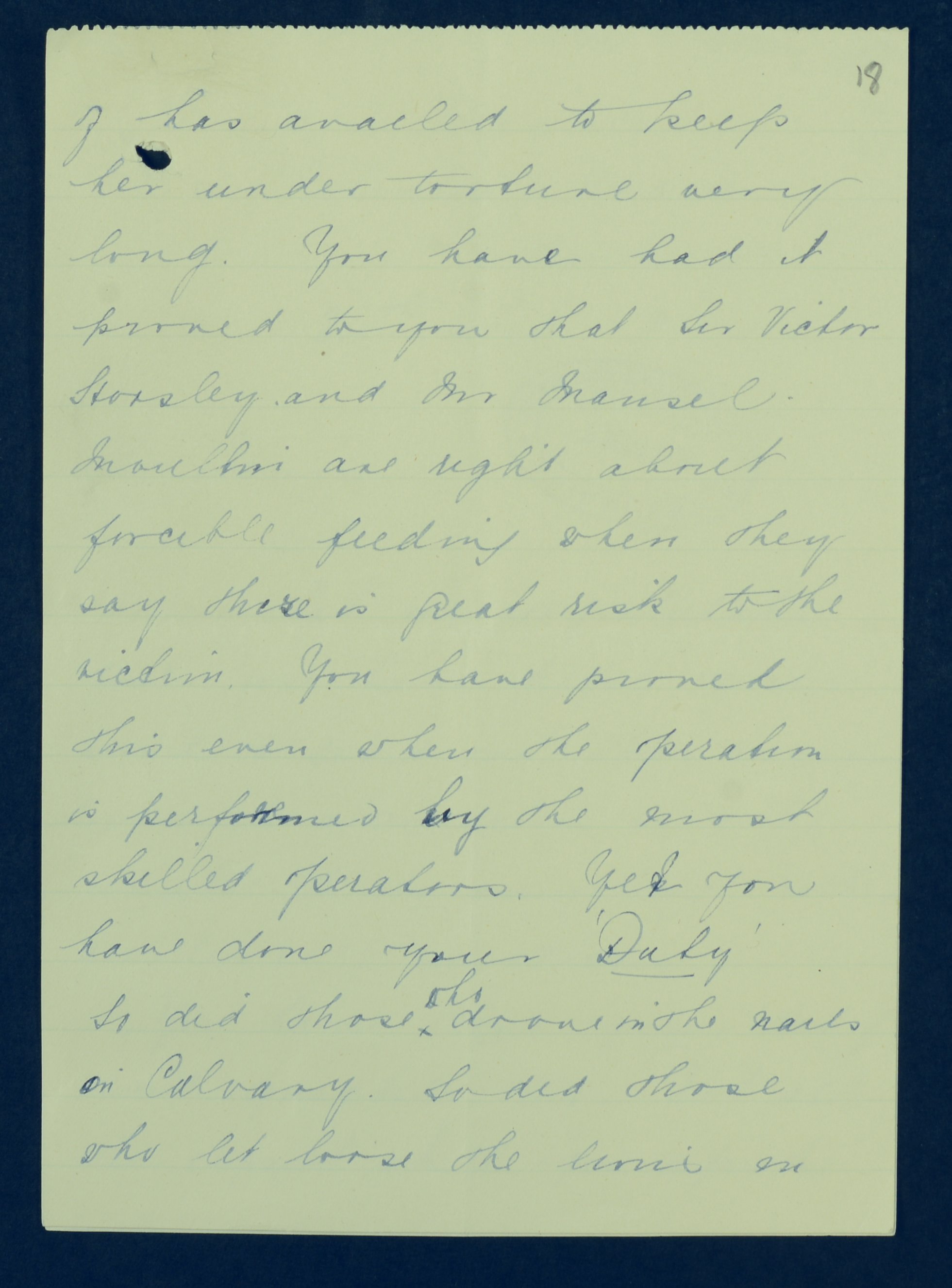 Second page of a letter from Elizabeth Gauld to James Devon, 24 February 1914