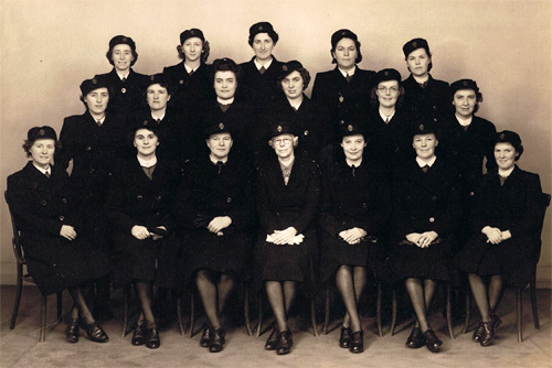 Photograph showing Glasgow midwives uniform - proper description needed, private collection. 