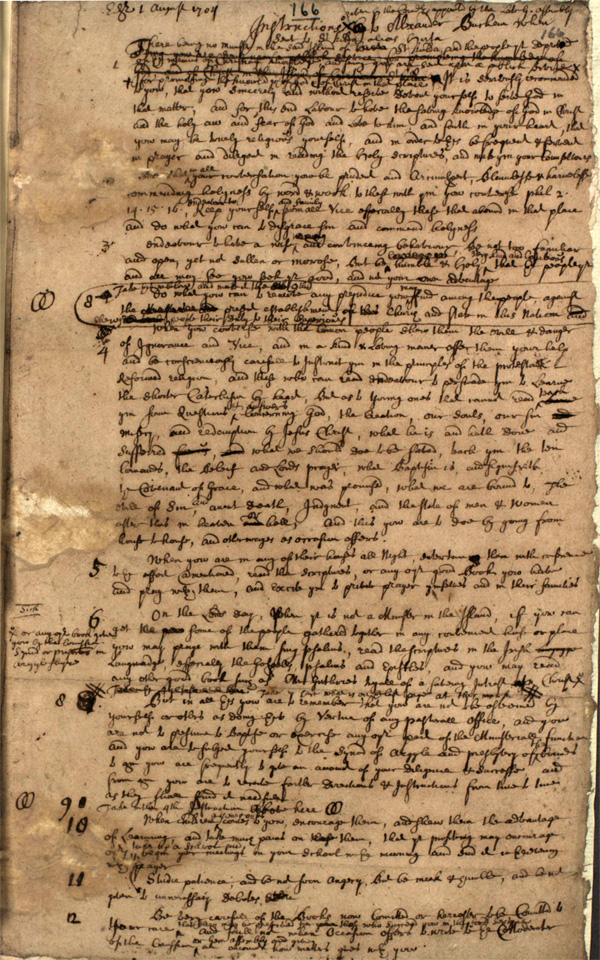 Instructions for Alexander Buchan, 1704 (National Records of Scotland, CH1/2/4/2)