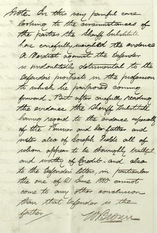Detail of Sheriff court case, 1881 (National Records of Scotland, SC58/22/630)