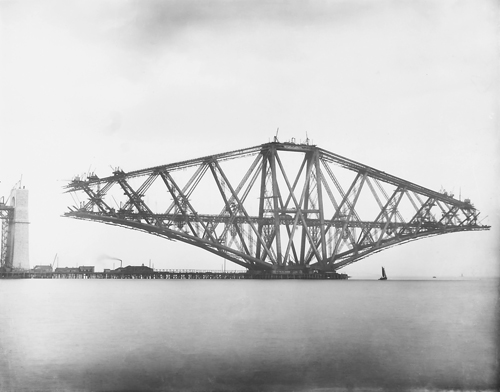 Image of Forth Rail Bridge under construction, National Records of ScotlandBR-FOR-4-34-5