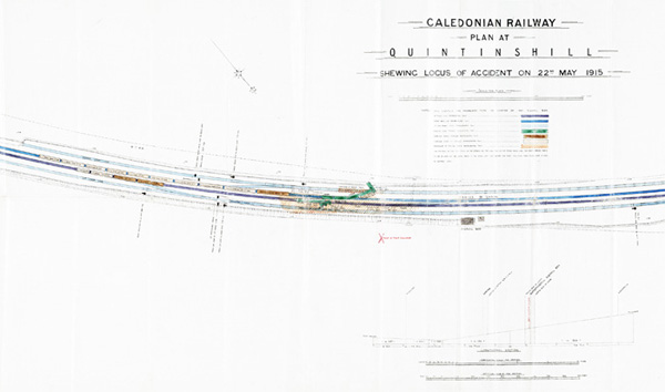 Detail of plan of accident site and position of trains at Quintinshill, National Records of Scotland RHP81457