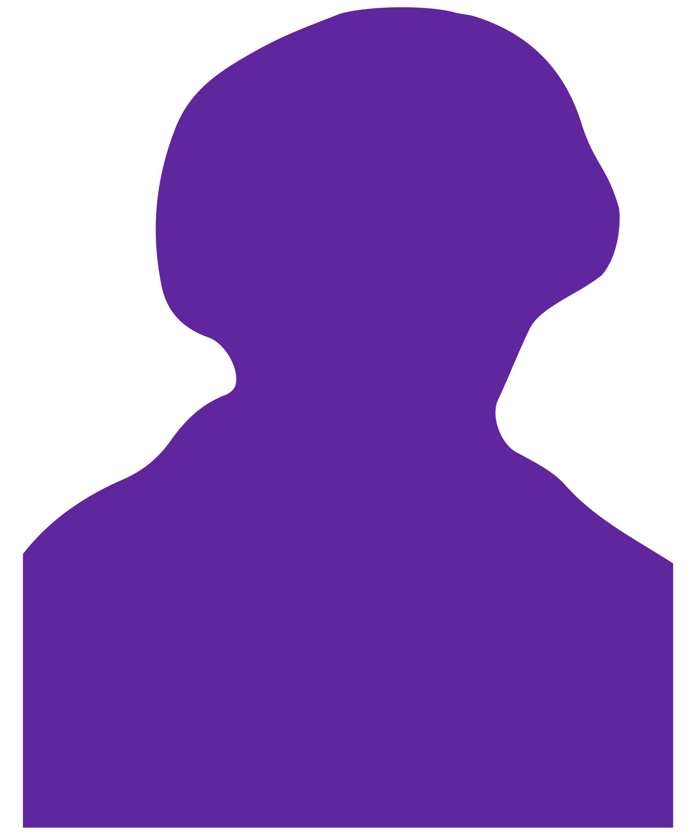 Purple silhouette of Adela Pankhurst