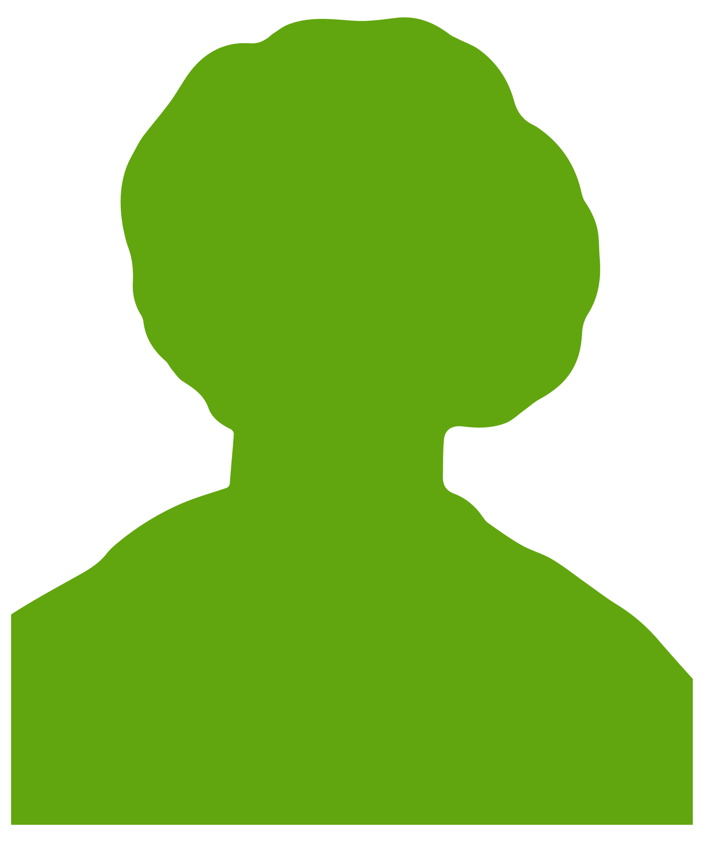 Green silhouette of Arabella Scott