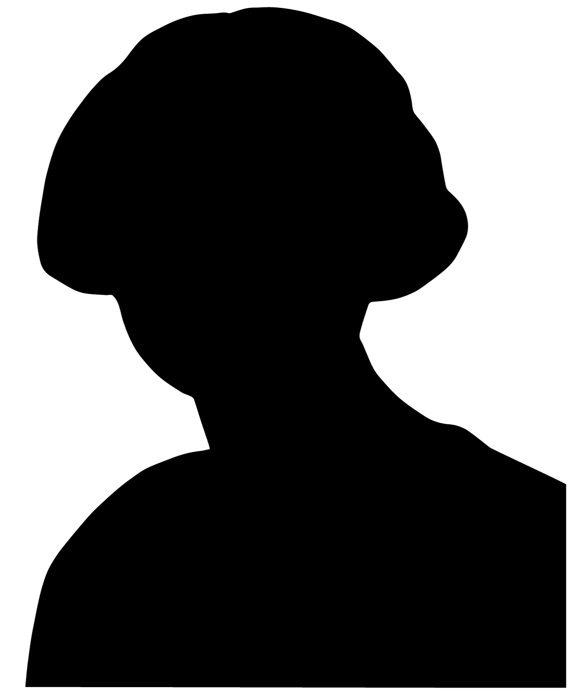 Black silhouette of Ellison Gibb