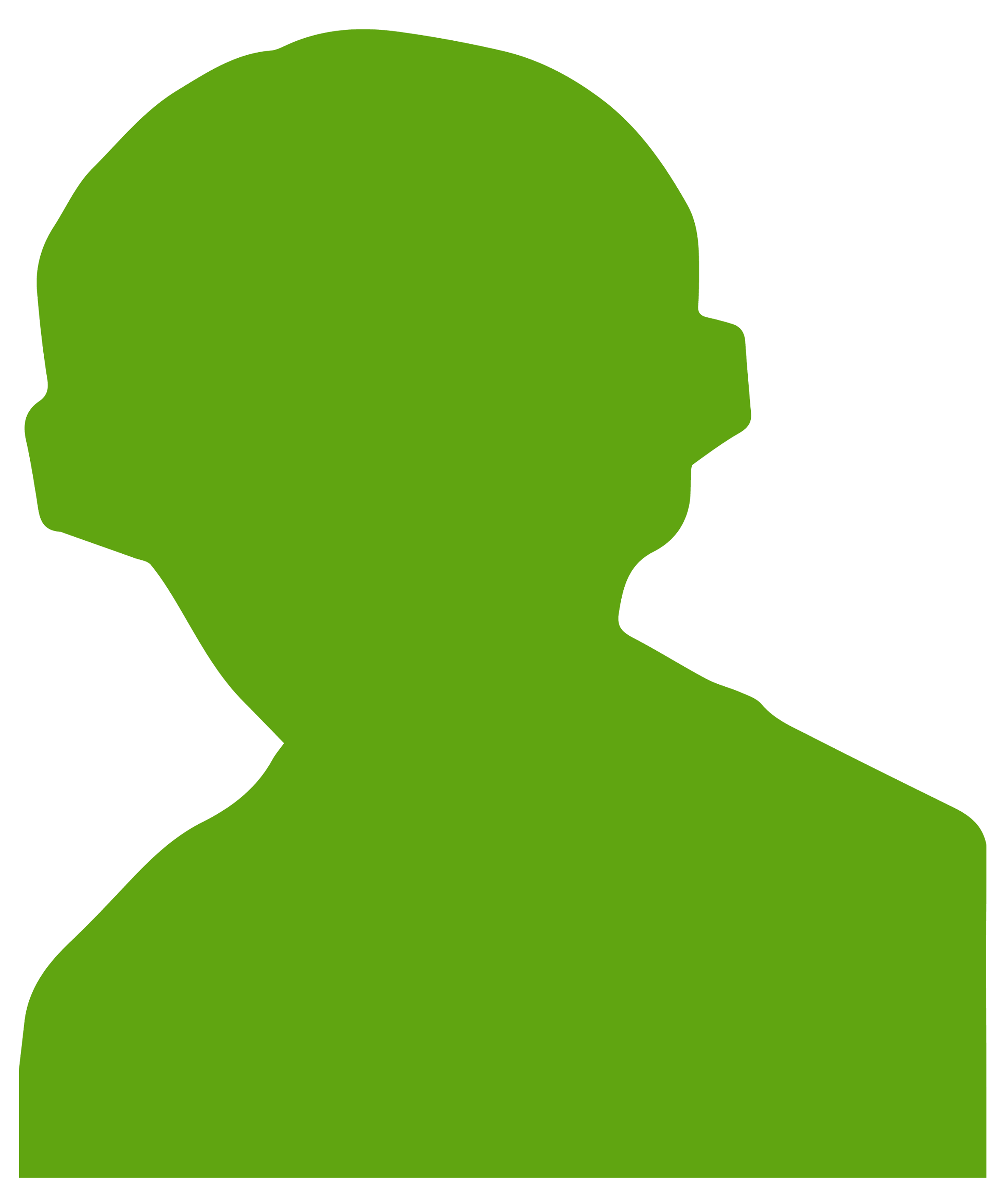 Green silhouette of Fanny Parker