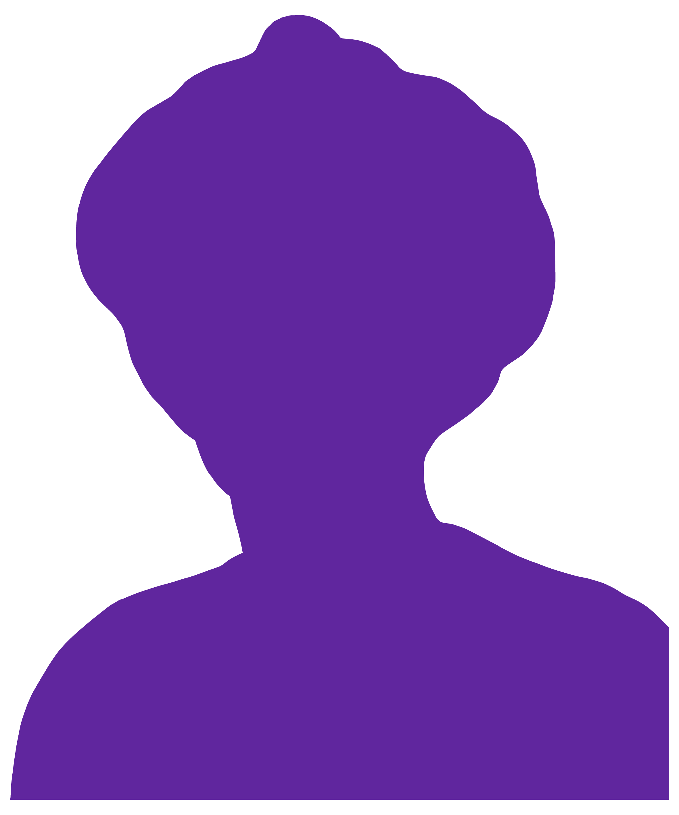 Purple silhouette of Flora Ellen Smith