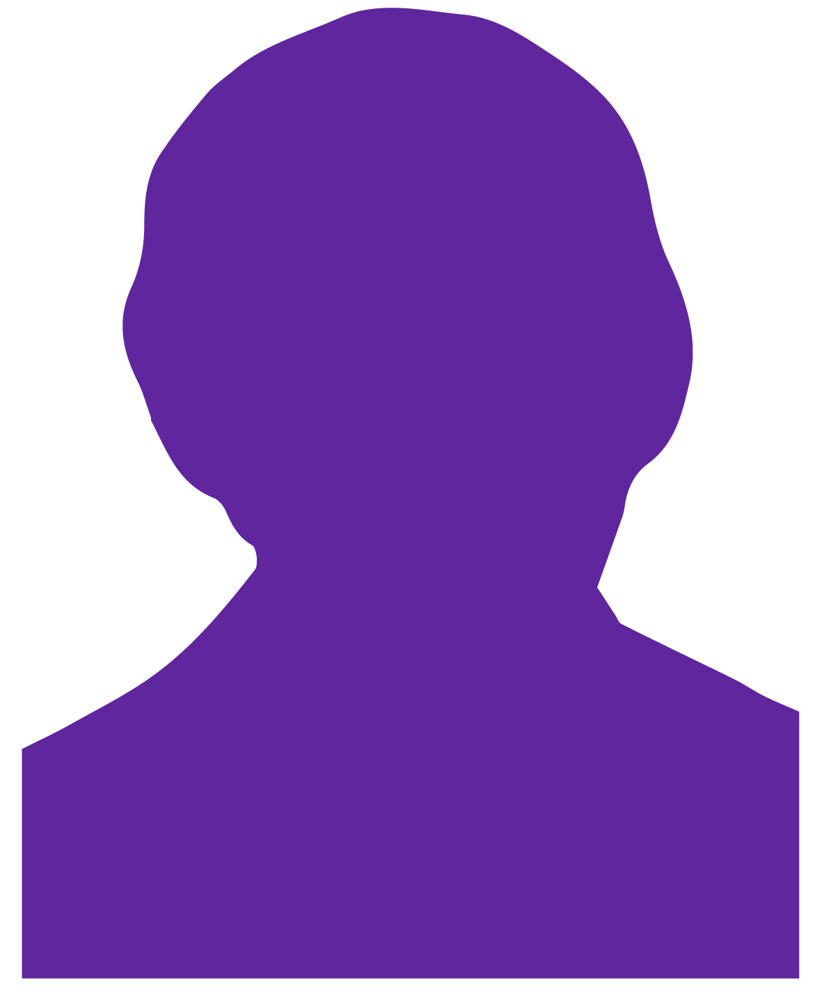 Purple silhouette of Helen Russell or Archdale