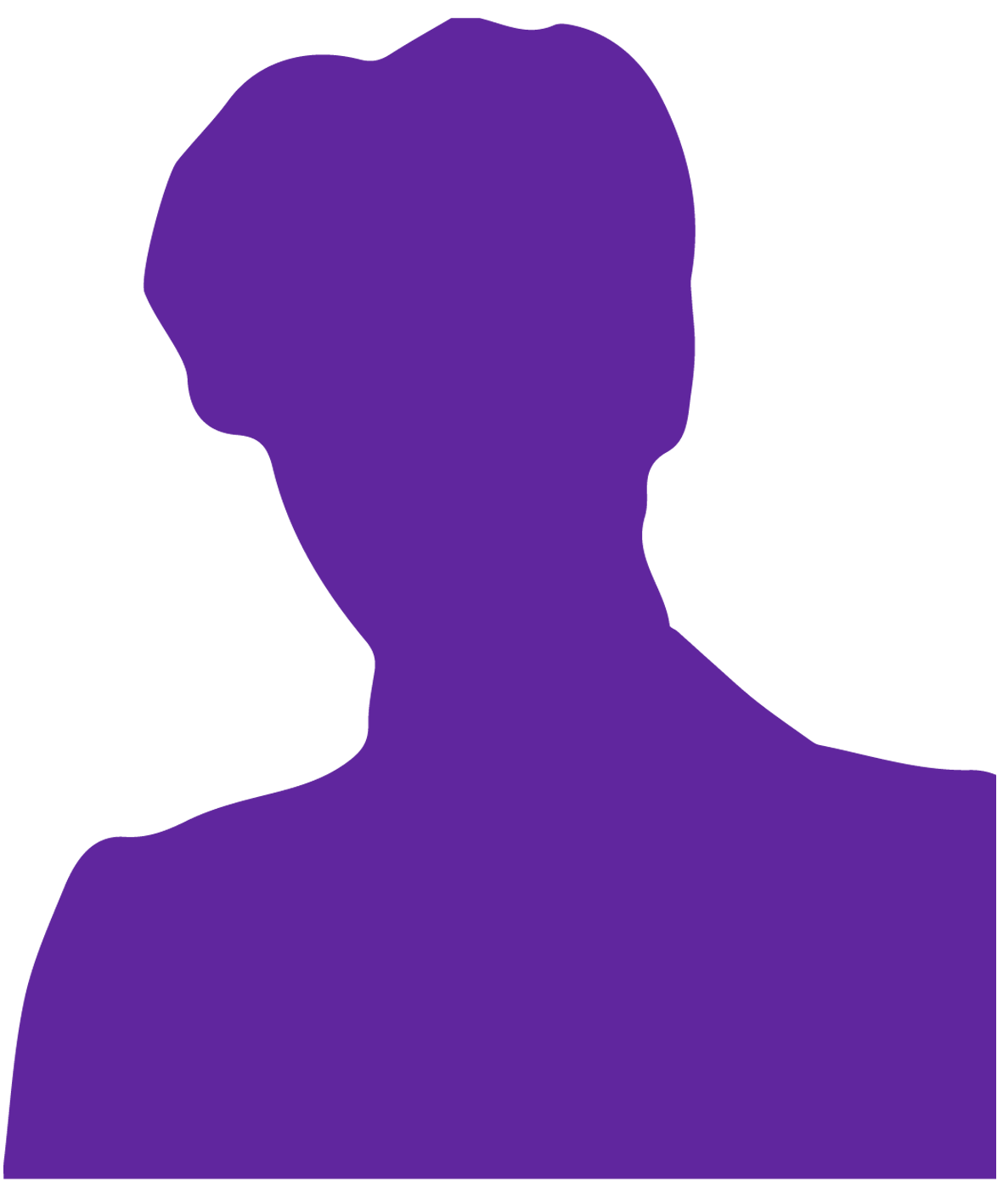 Purple silhouette of Maud Joachim