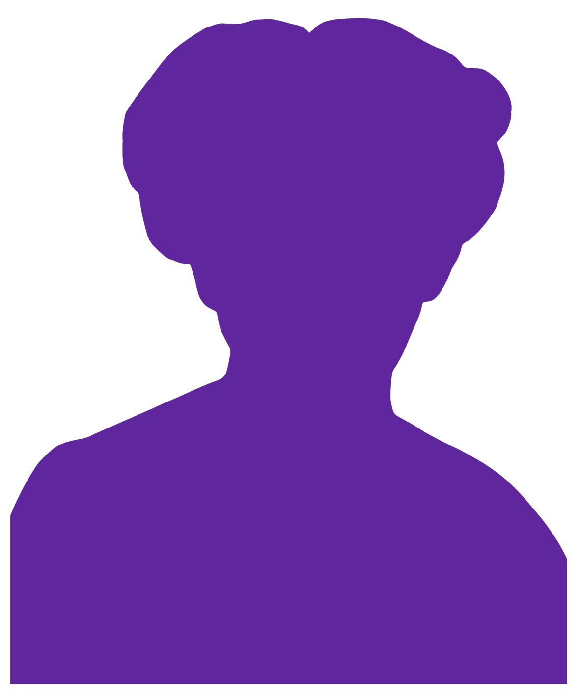 Purple silhouette of Winnie Wallace