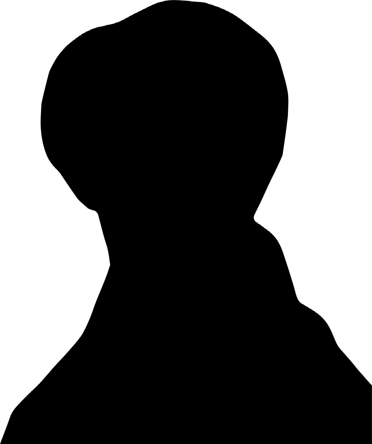 Black silhouette of Lady Frances Balfour