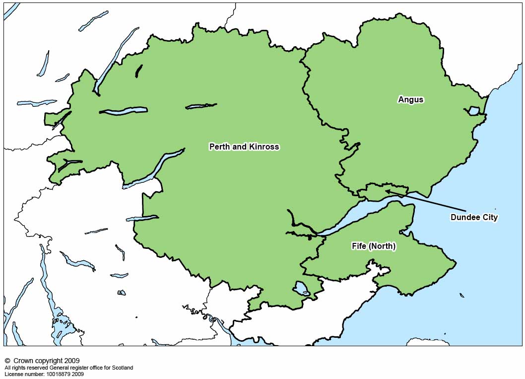 Map 6: The location of TAYplan SDP area and the constituent local authorities